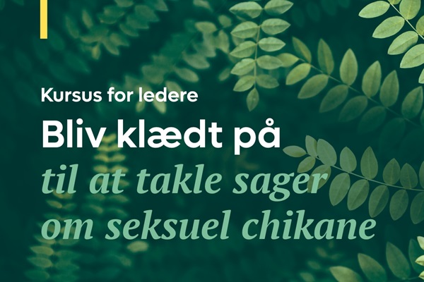 Bliv klædt på til at tackle sager om seksuel chikane